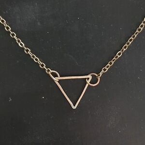 Elegant Gold Triangle Pendant Necklace